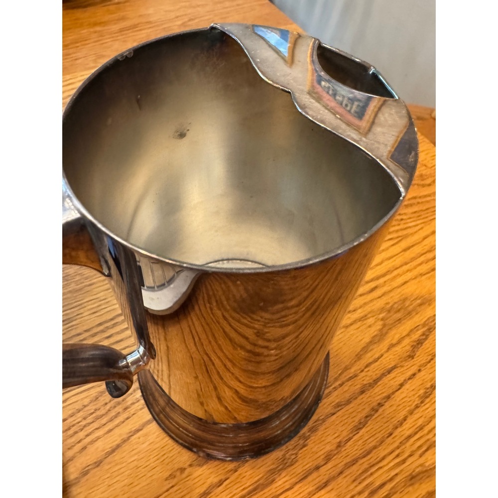 Vintage 1950's Reed & Barton Water Pitcher 32oz Ice Lip Silver plate Tankard - Picture 7 of 7